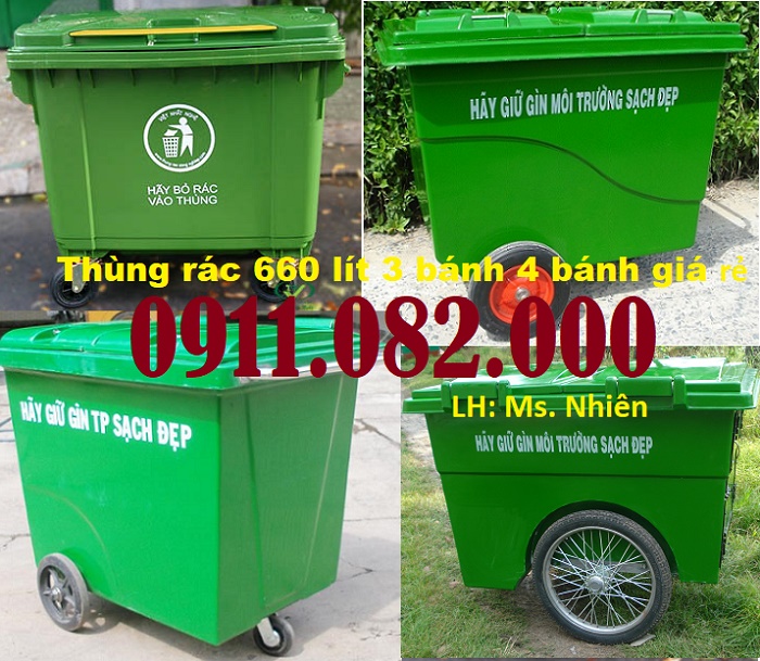 Sỉ lẻ thùng rác giá rẻ tại miền tây- thùng rác 120l 240l 660l
