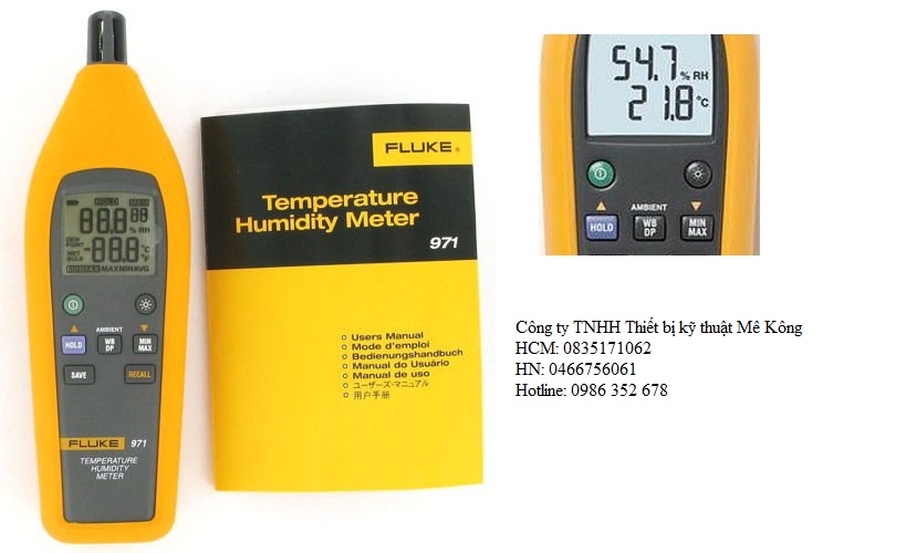 Thiết bị đo nhiệt độ Fluke 971, độ ẩm không khí Fluke 971